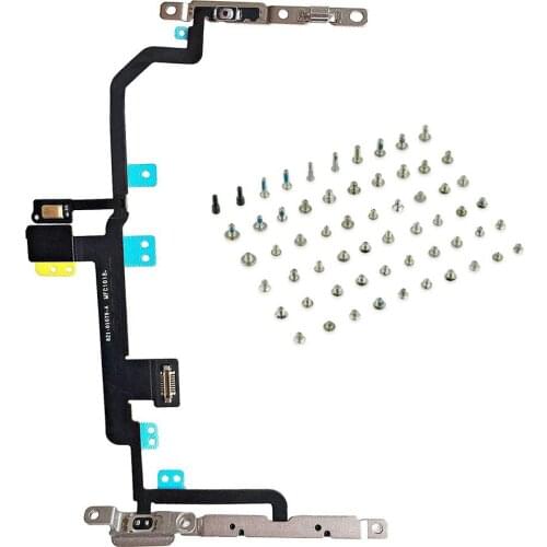 2pcs/set for iPhone 8 8 Plus full screws + Switch On/Off Power Button + Volume Control + Flash Light Flex Cable