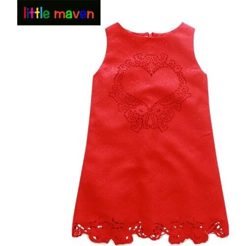 2017 Baby Girls Dresses Heart Hollow out Jacquard Spring Winter Brand Princess Dress Chrismas Costume Kids Clothes Toddler