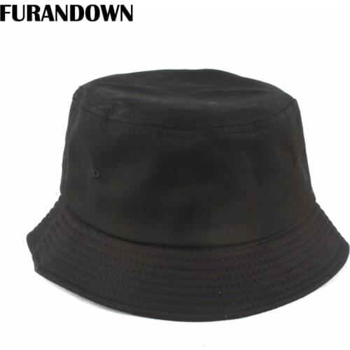 2019 Summer Bucket Hat Men Fishing Hats Casual Solid Color Black Women Bucket Cap Hip Hop Gorro