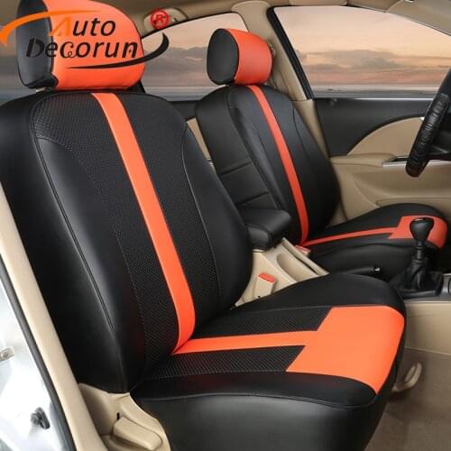 AutoDecorun PVC leather Seats Cover for Land Rover New Discovery Sport 2018 Accessories Custom Fit Car Seat Protectors Cushions