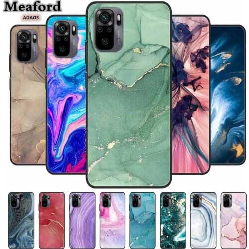 For Redmi Note 10 4G Case Soft TPU Silicone Phone Cases For Xiaomi Redmi Note 10 4G Case Marble Case For Redmi Note10 6.43" Capa