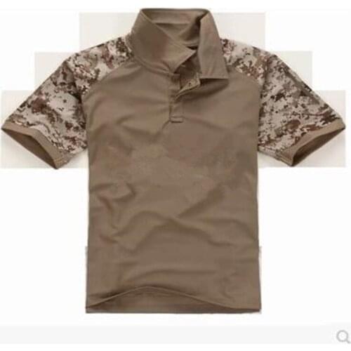 Outdoor Hiking Climb Turn Down Collar Loose Short Sleeve Shirts Sports Tops Summer Mens Tactical Quick Drying T Shirt Cotta