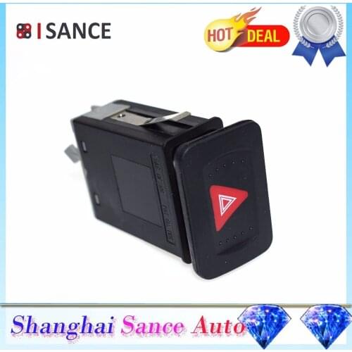 ISANCE Emergency Hazard Flasher Warning Light Switch 1J0953235C For VW Golf Jetta GL GLI GLS GLX GTI TDI 1999 2000 2001-2006