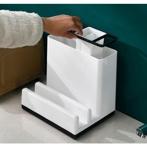 Kitchen Utensil Plastic Scissors Knife Holder Cutting Board Holder Draining Rack Storage Shelf Organizer Chopping Knife Rack