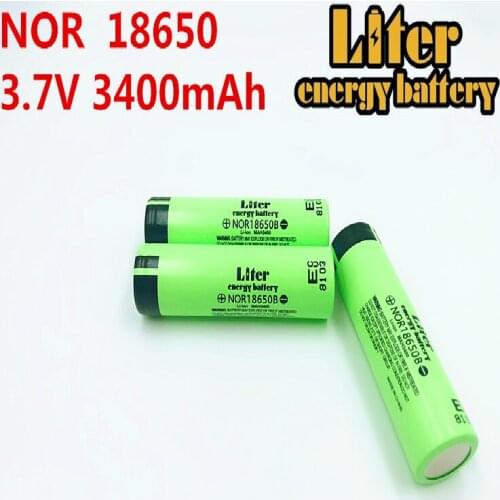 Liter energy battery 3PCS 100% original 18650 3400mAh battery NOR18650B 3.7 V lithium-ion Rechargebale battery