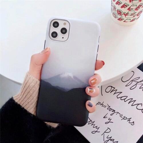 Fashion Mountain Printing Case For iPhone 11 Pro Max XR X XS Max 7 8 Plus SE 2020 Case Soft Covers Fundas For iPhone 6 6S Coque