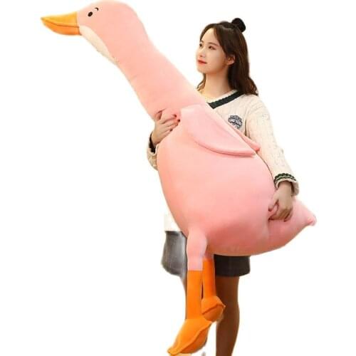 70-120cm Cute Cartoon Goose Stuffed Toys Animal Baby Accompanying Dolls Plush Comfort Dolls Soft Pillow Nordic Home Decor Gift