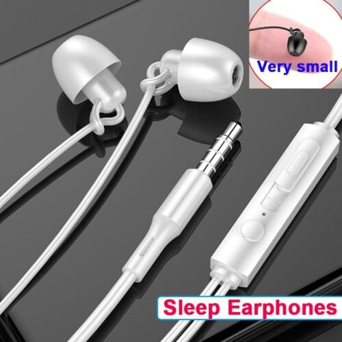 Sleep Earphone Noise Headphone for Children Kids Student Sleeping Soft Wired Earbud 3.5mm type-c with Mic for Sony iPhone xiaomi