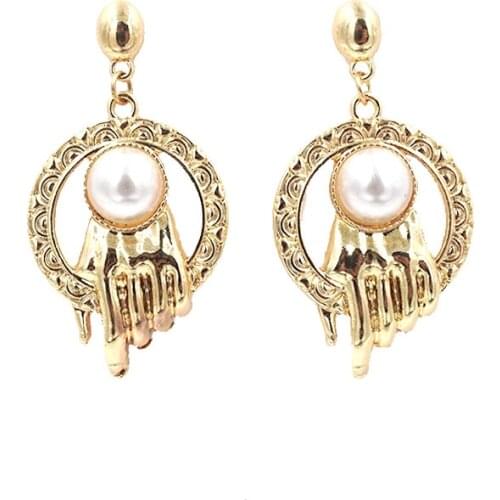 Wholesale 6 pair /lot high quality fashion metal hand earl earring