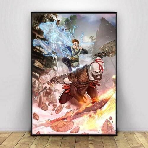 God of War Anime Game Poster Canvas Print Poster Wall Decoration Gift Artwork