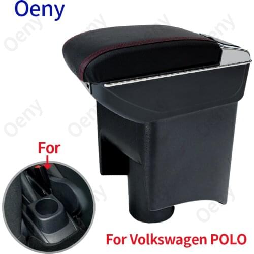 For Volkswagen POLO Armrest 2012-2018 new For VW POLO Mk5 6R Vento Car Armrest box Center Storage box Car accessories Retrofit