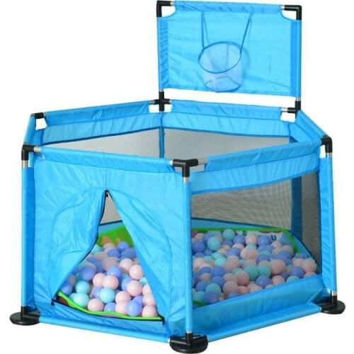 Portable Baby Playpen Game Fence Kids Activity Play House Indoor and Outdoor Safety Play Yard for Children 6 Corners Design