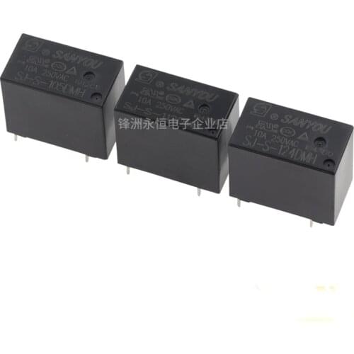 10PCS/Lot SJ-S-105DMH/SJ-S-112DMH/SJ-S-124DMH 5V/12V/24V 4PIN 10A/250VADC Relay