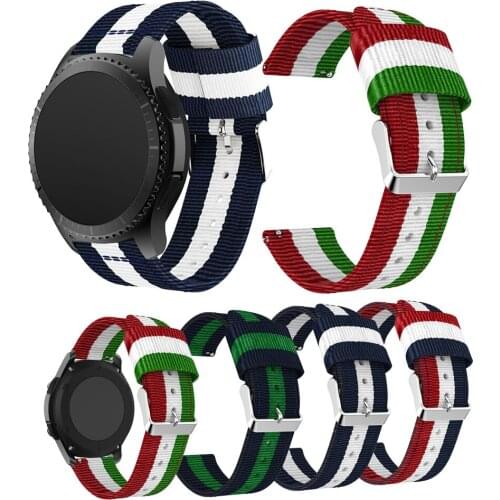 22mm Nylon WristBand Strap For Samsung Galaxy Watch 46mm Adjustable Wristband Watchband For Samsung Gear S3 New Frontier/Classic