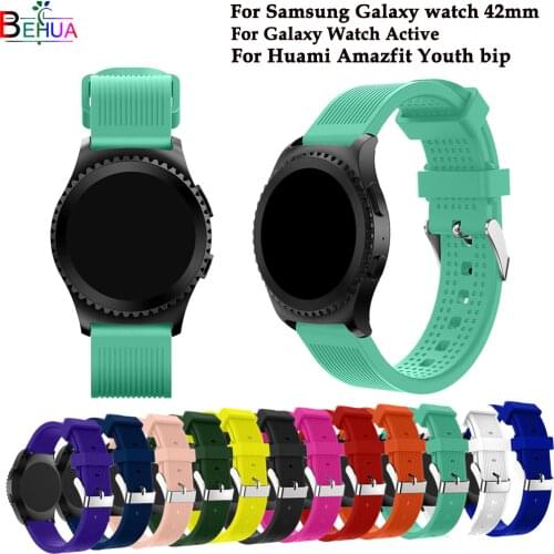 Silicone sport watch band For Samsung Gear S2 732 Gear spOrt watch For Smasung Galaxy 42mm For samsung Galaxy Watch Active strap