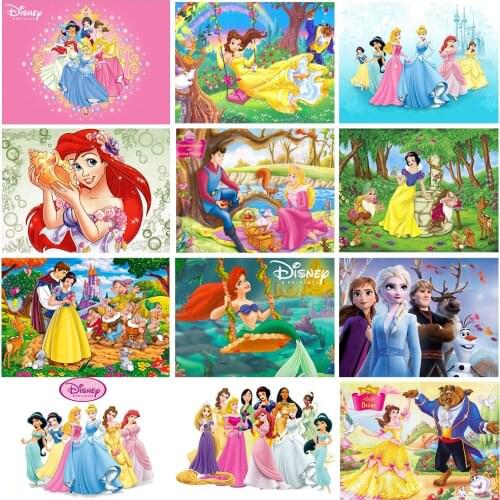 Brand New Diamond Painting Disney 5d Diy Fairy Princess Series Diamond Round Mosaic Cross Stitch Set Home Decoration Painting