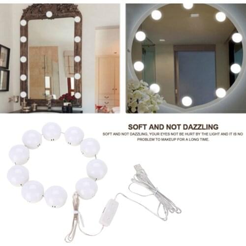 Stylish LED Makeup Mirror Lights Dimmable Bulb Warm/Cold Tones Cosmetic Wall Lamp Dressing Table Mirror Decorative