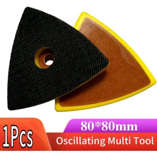 Triangle Sanding Backup Pad with Center Hole 80*80*80mm Hook and Look Sander Backing Plate for Grinding & Polishing