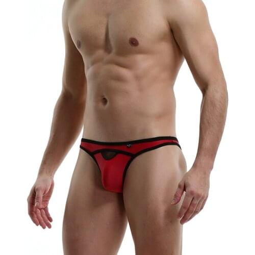 Sexy Mens Briefs Shorts Modal Underwear Breathable Hollow Low Rise U Convex Pouch Panties Cueca Calzoncillo Plus Size M-3XL