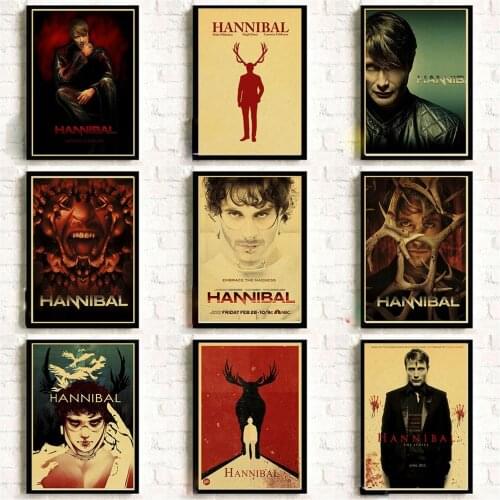 Vintage Hannibal Movie Vintage Posters Art Retro Wall Pictures for Living Room Decor Wall Sticker Kraft Paper Printed Painting