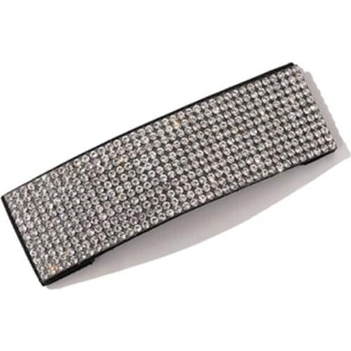 Hair Styling Hairpins Positioning Clip Hair Styling Accessories Durable Compact Exquisite Bangs Clip Luxury Black Crystal Jewel