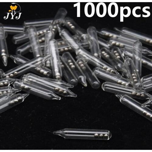 50pcs 5mm 3 balls Jig Fishing Lure Glass Rattles Insert Tube Rattles Shake Attract Fly Tie Tying Fishing rattle