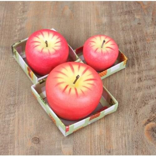 200PCS/lotsS Red Apple Candles Creative Birthday Wedding Aromatherapy Christmas Eve Gift Box Apple Candles