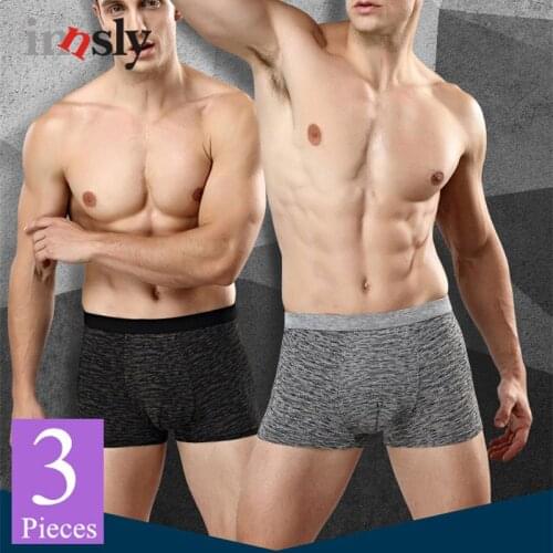 3 Pieces/Set Men Boxer Health Bamboo Fiber Men Underwear Breathable High Quality Large Size Comfortable Elastic Shorts for Male