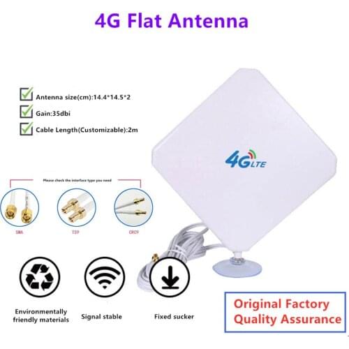 35dBi High Gain Smart Wireless Router Modem Network Card 2G 3G 4G LTE Panel Antenna TS9 CRC9 SMA Connector Cable For Huawei ZTE