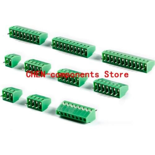 5pcs KF128-2.54-2/3/4/5/6/7/8-12P in-line 2.54mm pitch screw type PCB terminal block