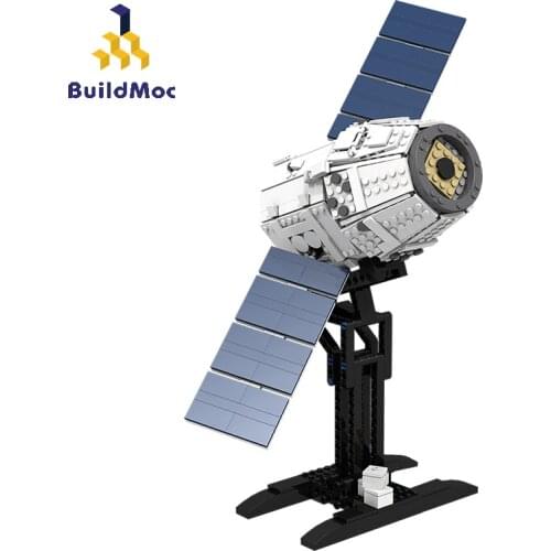 Buildmoc Space Station Expert SpaceX Dragon Spacecraft Satellite Model Building Blocks Kids Toys for Boys Gifts 816 Pcs