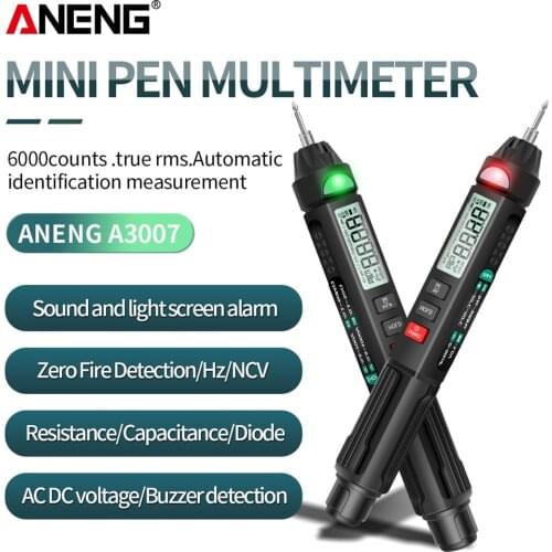 A3007 PRO Digital Pen Tester Multimeter Auto Intelligent Sensor 6000 Counts NonContact Voltage Meter Multimetre polimetro