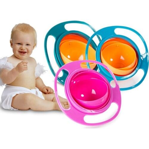Baby Bowl 360 Degree Rotating Balance Bowl Gyro Bowl Flying Saucer Bowl