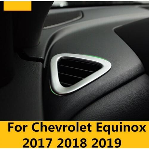 For Chevrolet Equinox 2017-2019 Car styling Car dashboard outlet box special modified ABS Chrome decorative frame Accessories