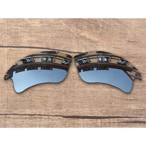 Vonxyz Chrome Mirror Polarized Replacement Lenses for-Oakley Fast Jacket XL Frame