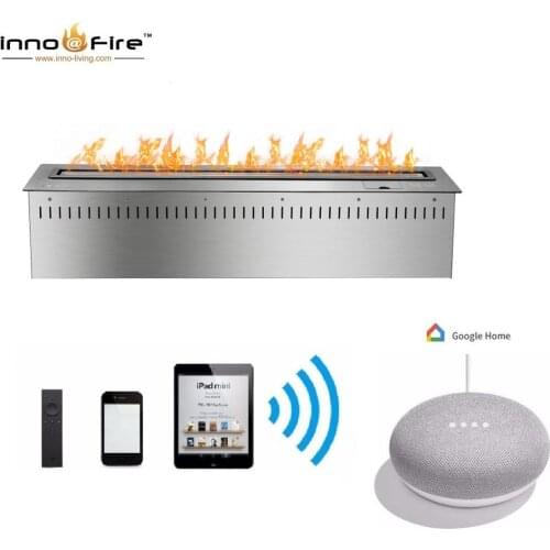 Inno-living fire 36 inch smart bio ethanol fireplace remote control burner insert