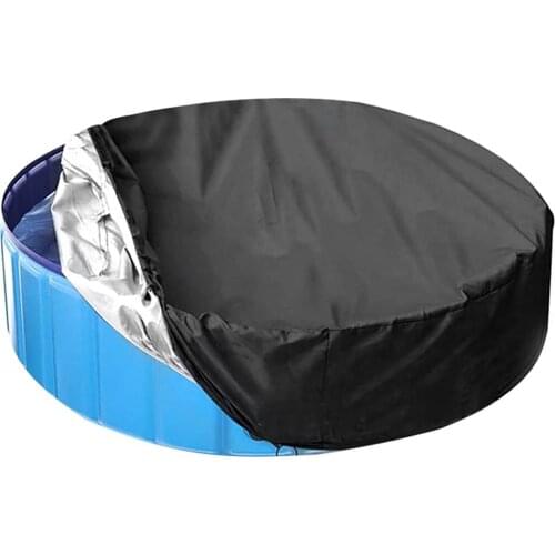 Round Swimming Pool Cover Cloth Foldable Waterproof Dustproof Pet Childrens Pool Bathtub Cover Swimming Pool Accessories
