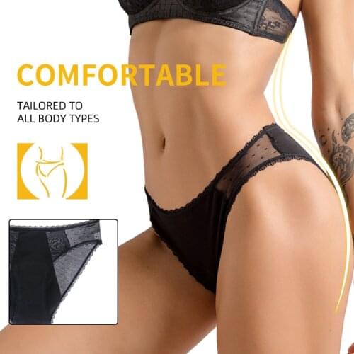 1pcs Lace Sexy Panties New Menstrual Panties Physiological Pants Back Widen Leak Proof Underwear Women High Waist Panties