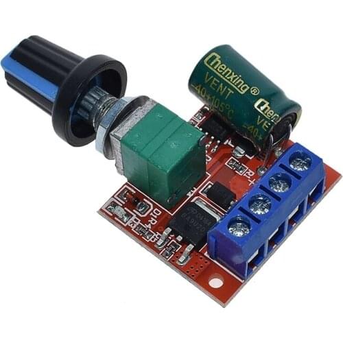 Mini 5A 90W PWM 12V DC Motor Speed Controller Module DC-DC 4.5V-35V Adjustable Speed Regulator Control Governor Switch 24V