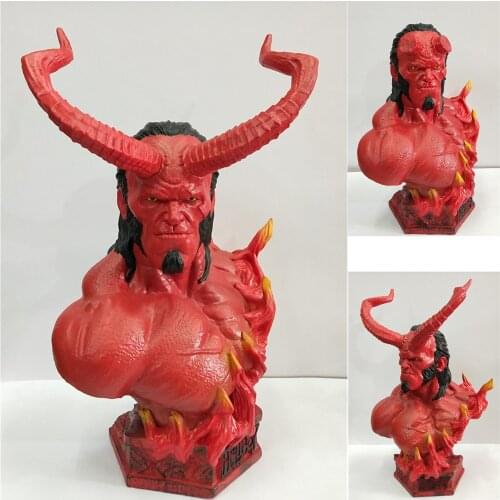 Vogue Comic Anime Film Statue Bust Hellboy Anung Un Rama Half Body Figure Model Toys