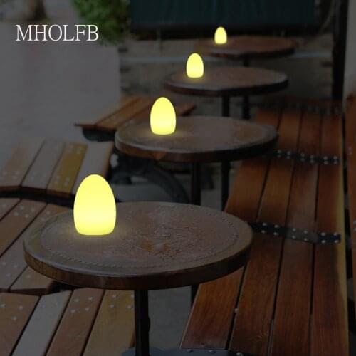 Outdoor Led Garden Egg Lights Street Lamps Bar Table Lamp Outdoor Restaurant Cafe Decoration Atmosphere Lamp