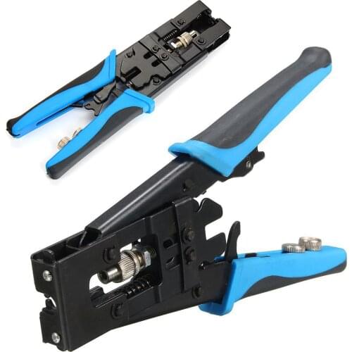 NEW 1pc Durable Coax Compression Crimper Tool BNC/RCA/F Crimp Connector RG59/58/6 Cable Wire Cutter Adjustable Crimping Plie