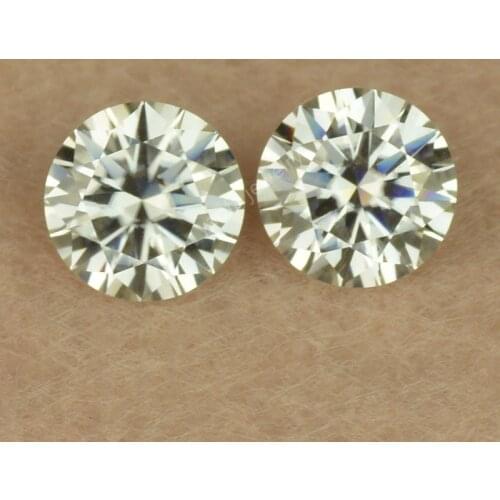 Wholesale Price 3~12mm IJ Yellowish Color Moissanite Gems Round Cut Loose Stone For Free Certificate Carving