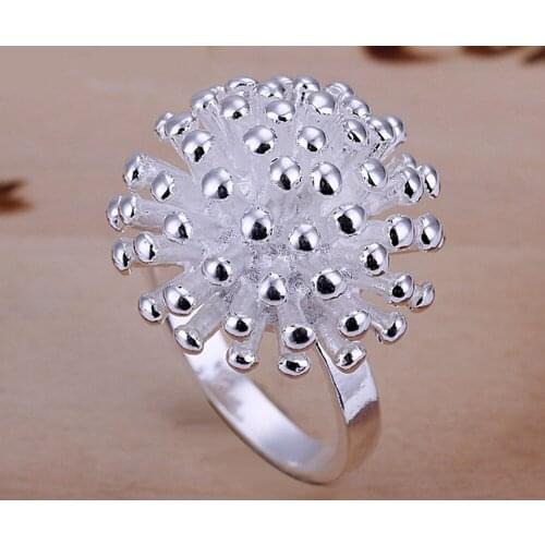 Send box Wholesale fashion hot fashion silver fashion trend of Europe and the United States classic fireworks ring