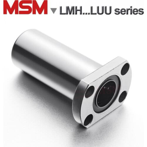 2pcs MSM Long Type Oval Flange Linear Bearings LHFCW/LMH6LUU LMH8LUU LMH10LUU LMH12LUU LMH16LUU LMH20LUU LMH25LUU LMH30LUU (mm)