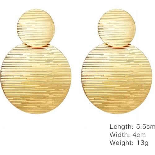 MISANANRYNE Simple Dangle Earrings Hyperbole Geometric Brincos for Women Jewerly