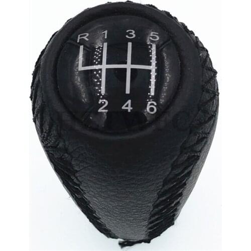 6 Speed Manual Gear Shift Knob With Gaitor Leather Boot Cover For MAZDA 3 BK BL 5 CR CW 6 II GH CX-7 ER MX-5 NC III Handle Head