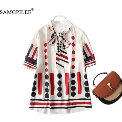 Блузки с бантом Samgpilee China At AliExpress