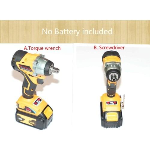 Cheapest 2700R 3500t For 18V Dewalt Torque Wrench screwdriver brushless motor Cordless Impact Wrench Power tool without battery