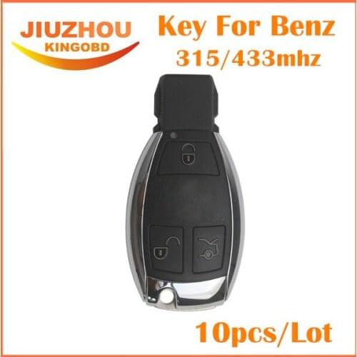10pcs DHLFree 3 Buttons Smart Remote Key for Mercedes Benz with NEC Chip 315/433MHz Optional Supports Car Models After Year 2000